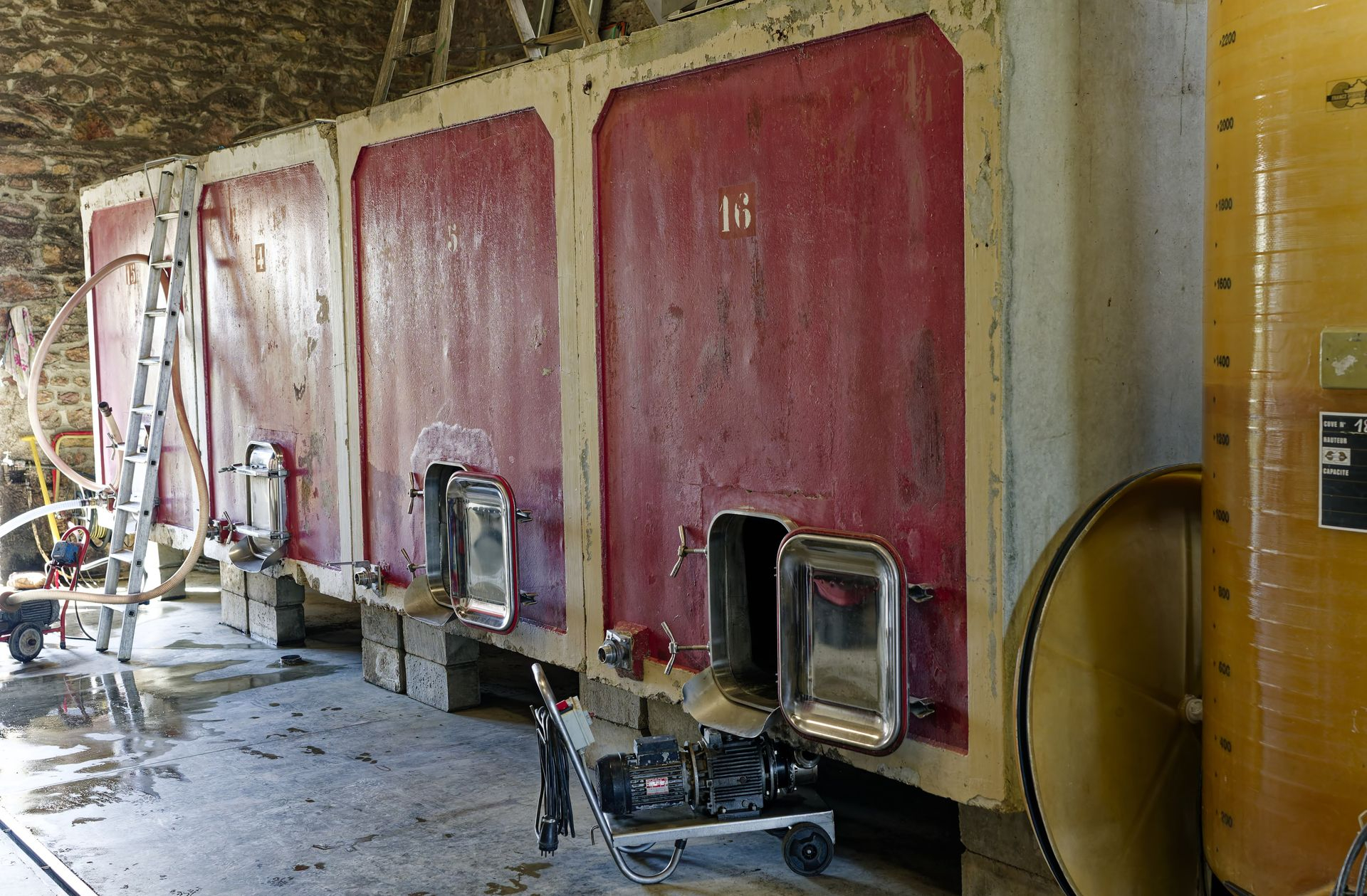 Domaine de Mont joly winery tanks concrete stainless inside