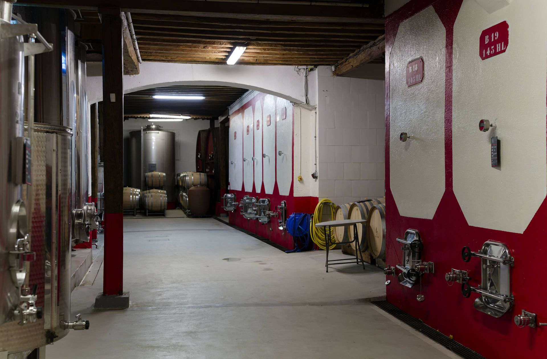 chateau guilhem winery inside tanks