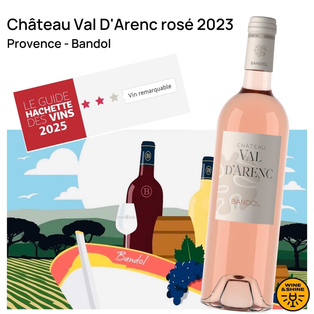 Bandol rosé 2023 Bio Chateau Val d'ArencV