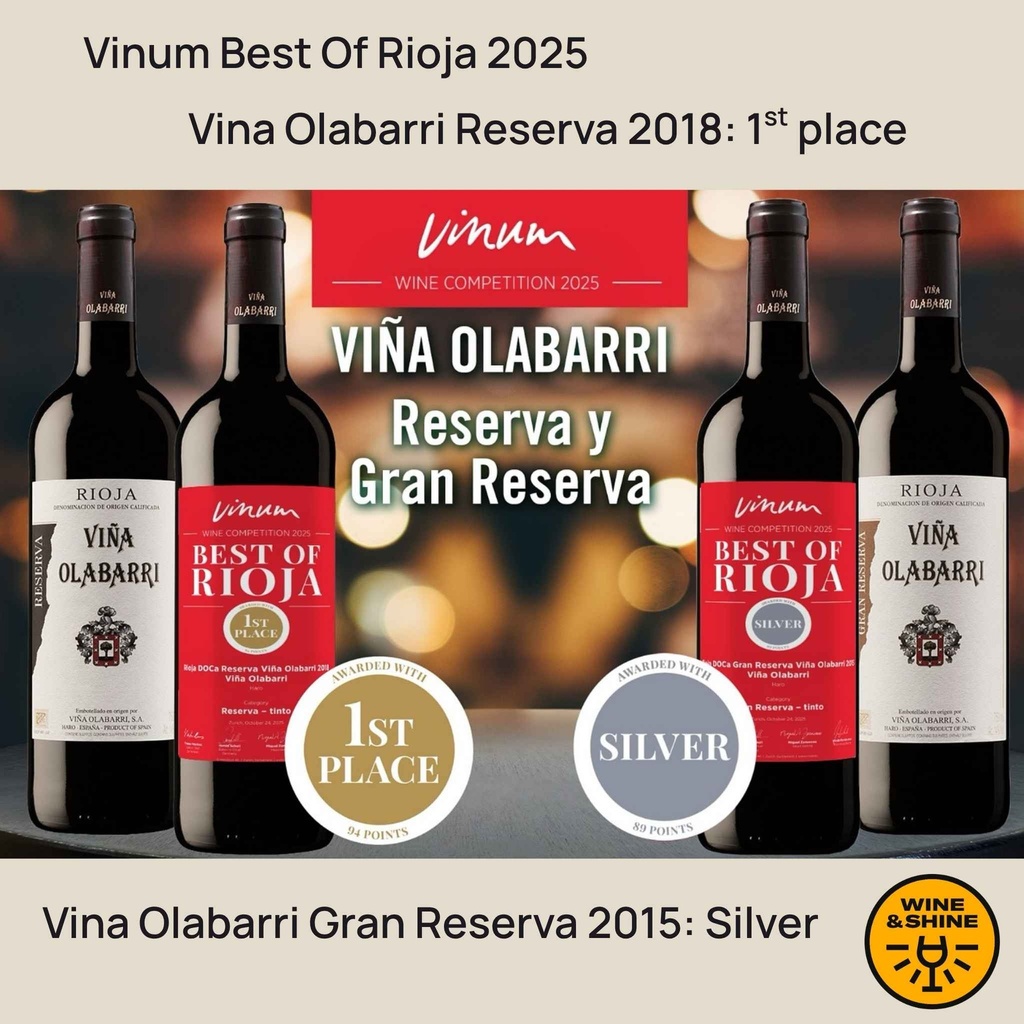 Rioja Gran Reserva Vina Olabarri 2015 Vinum Silver